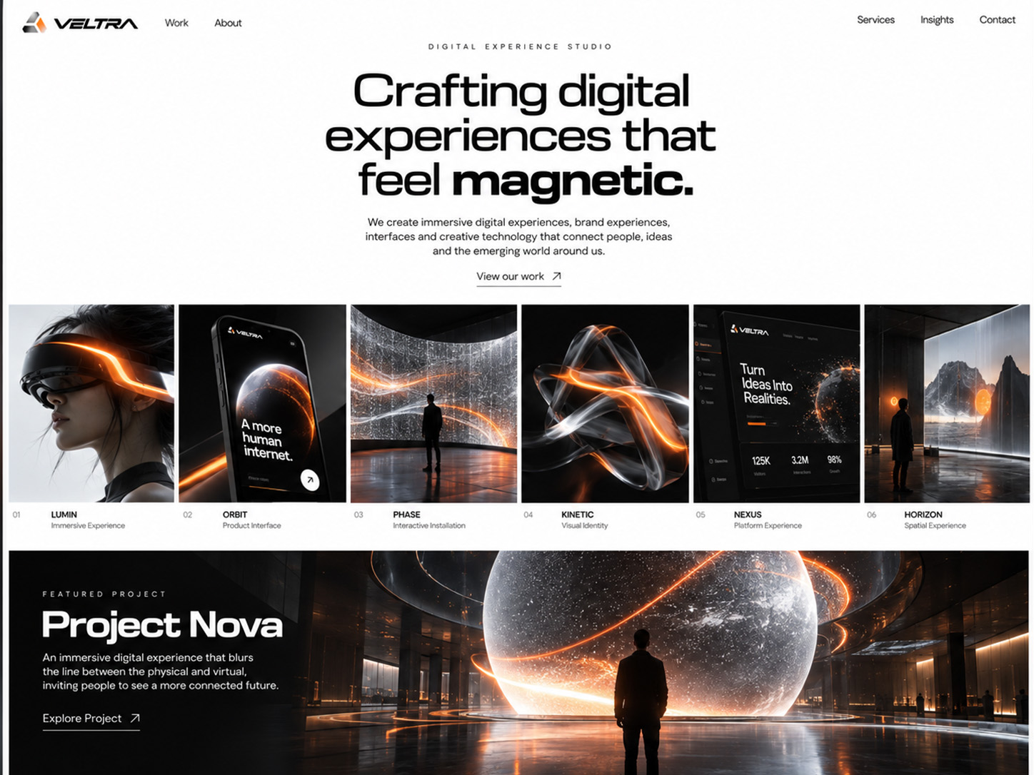Veltra — web design project