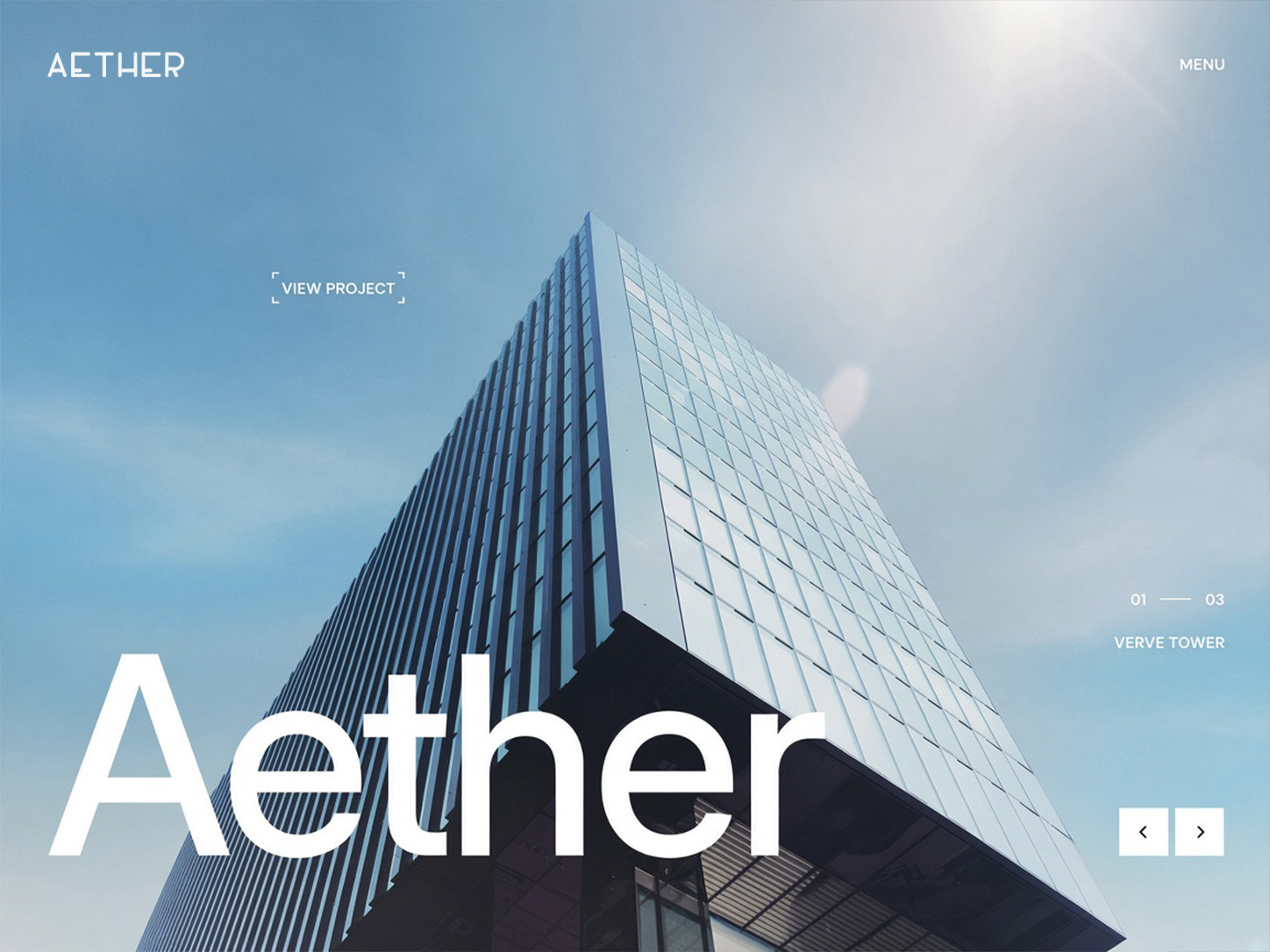 Aether — web design project